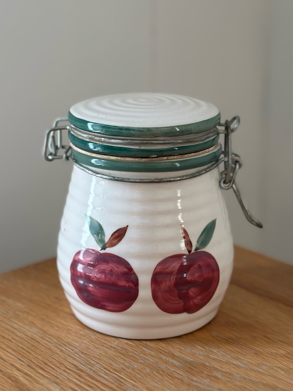 Vintage Ceramic Apple Canister